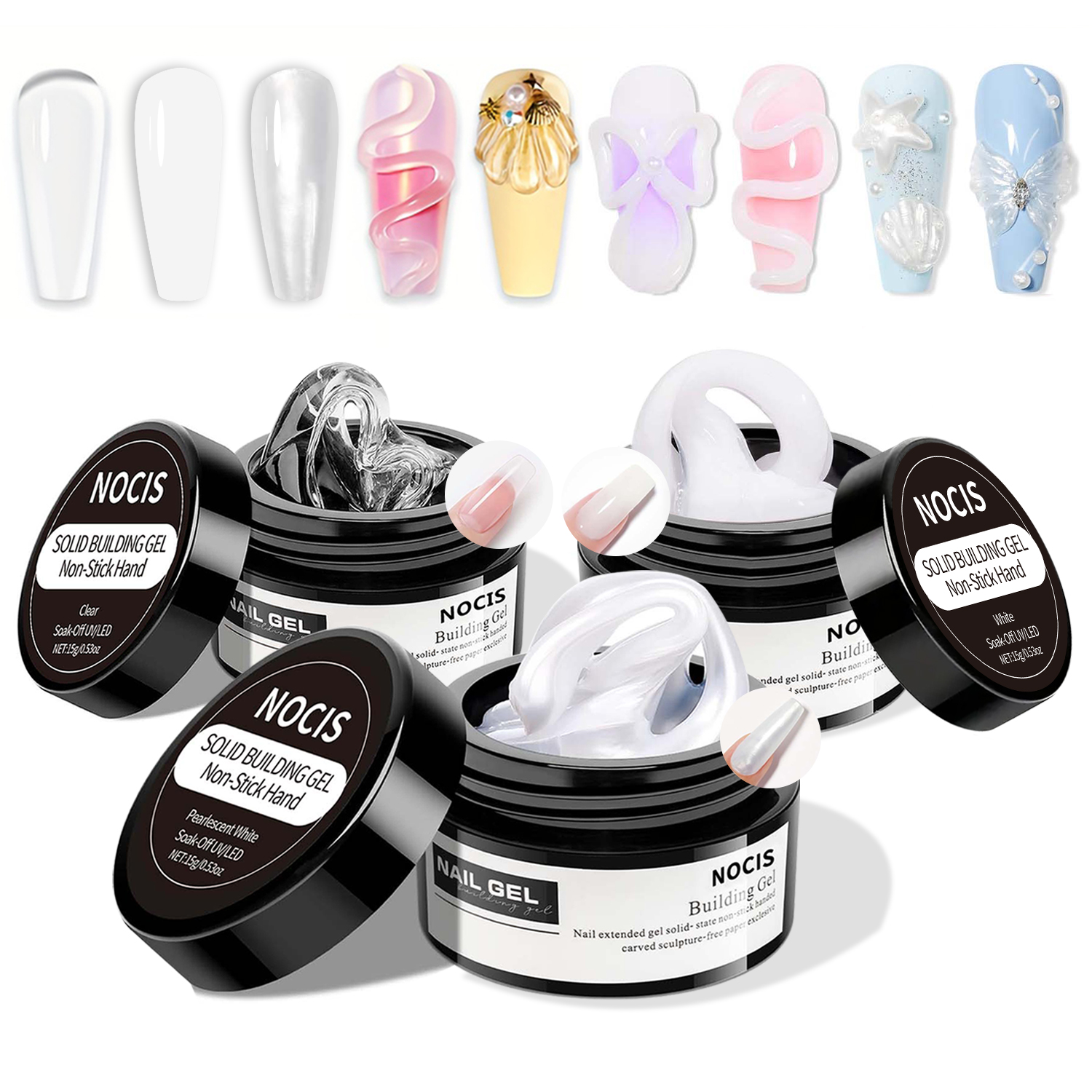 NOCIS 15g Solid Gel Builder Ki - Liquid Uv Glue Kit recension och pris