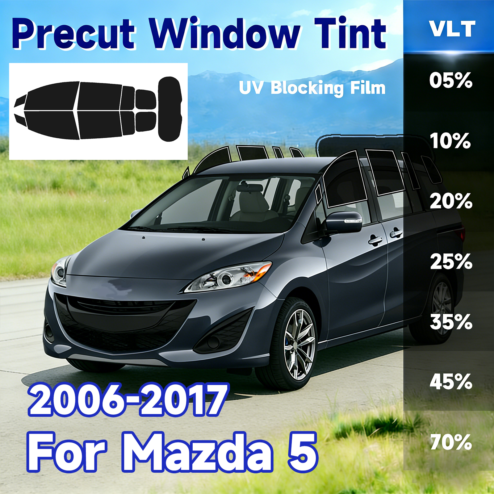 Precut Window Tint Car for Maz - Privacy Screen Protector recension och pris