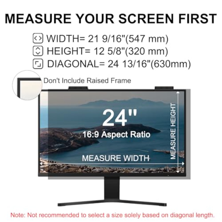 [2-Pack] 24 Inch Privacy Scree - Privacy Filter 2Pack recension och pris