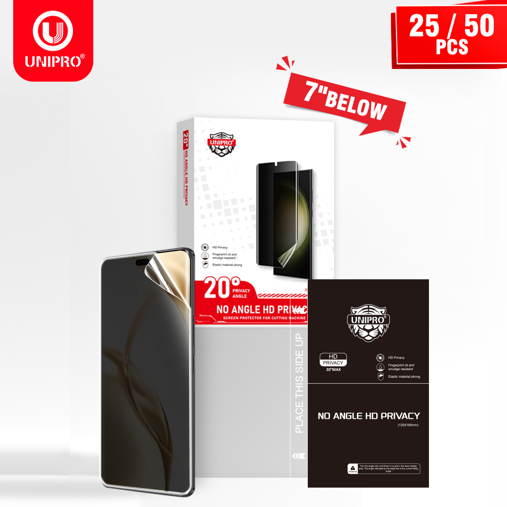 UNIPRO 25 50Pcs Anti Peep Film - Screen Protector Cutter recension och pris