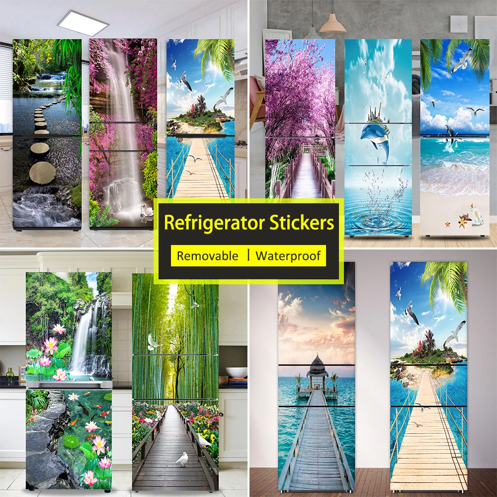 Seaside Beach Fridge Sticker F - Full Cover Adhesive recension och pris