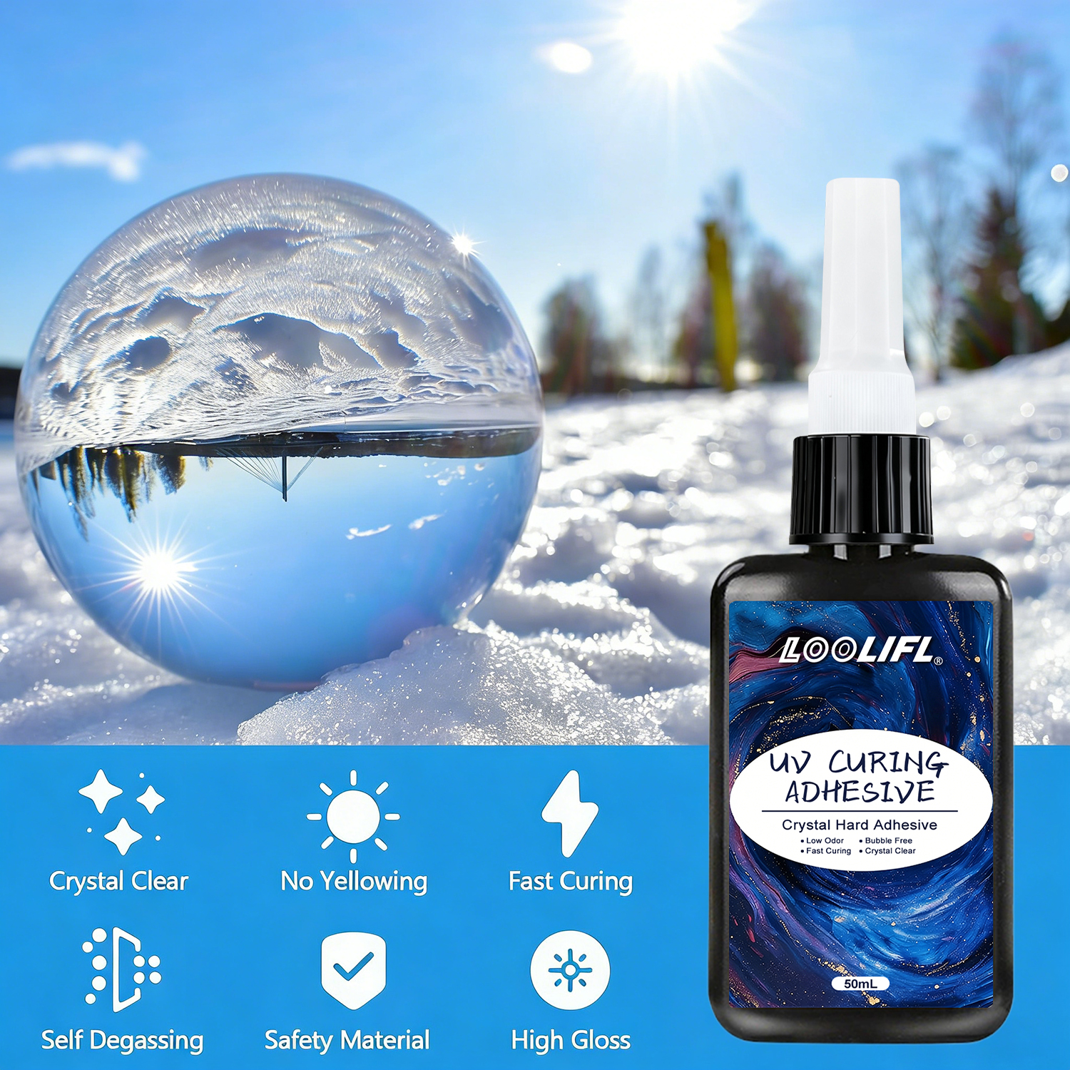 LOOLIFL 50ML UV Resin Kit with - Liquid Uv Glue Kit recension och pris