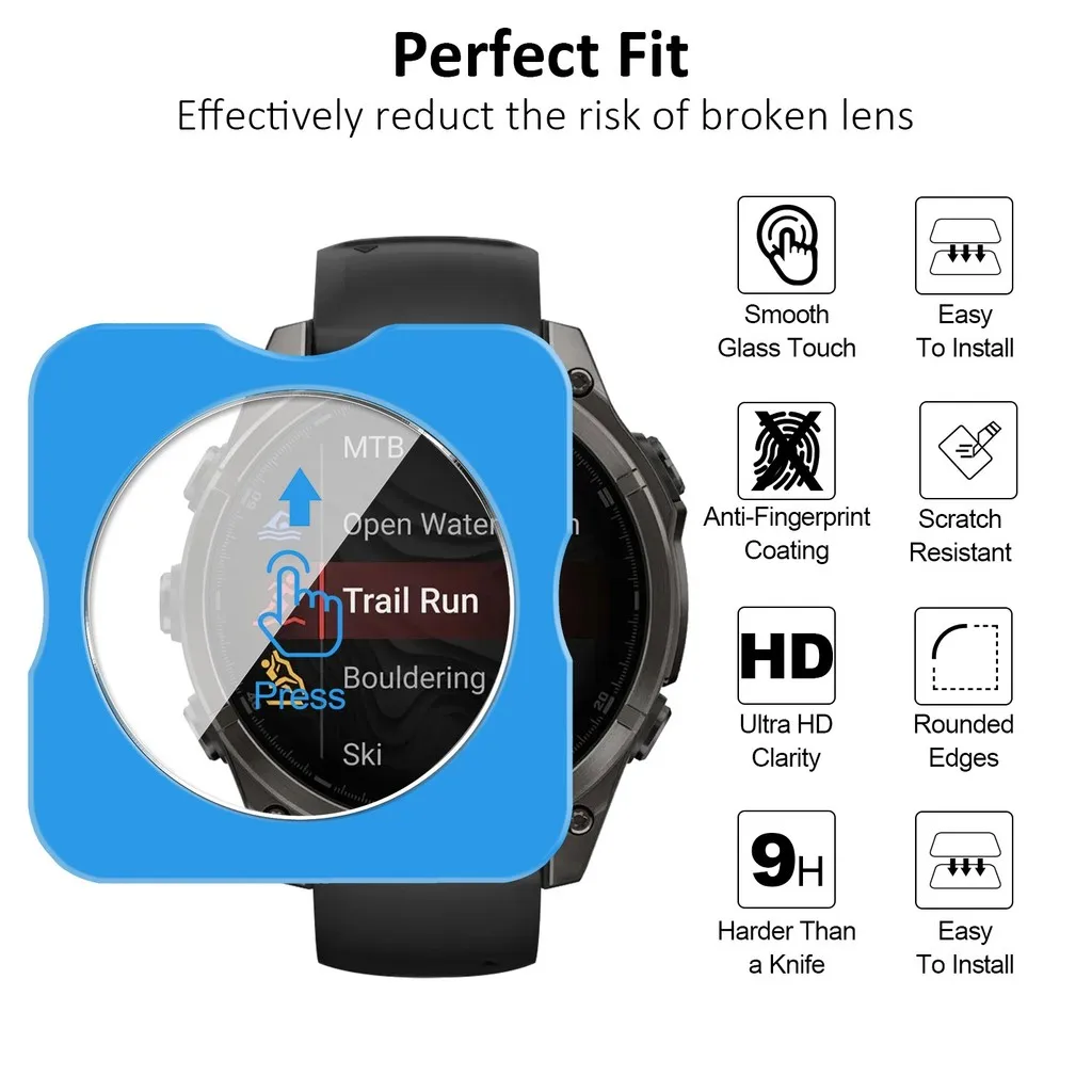 Garmin Fenix 8 Series Screen P - Tempered Glass Screen 9H recension och pris