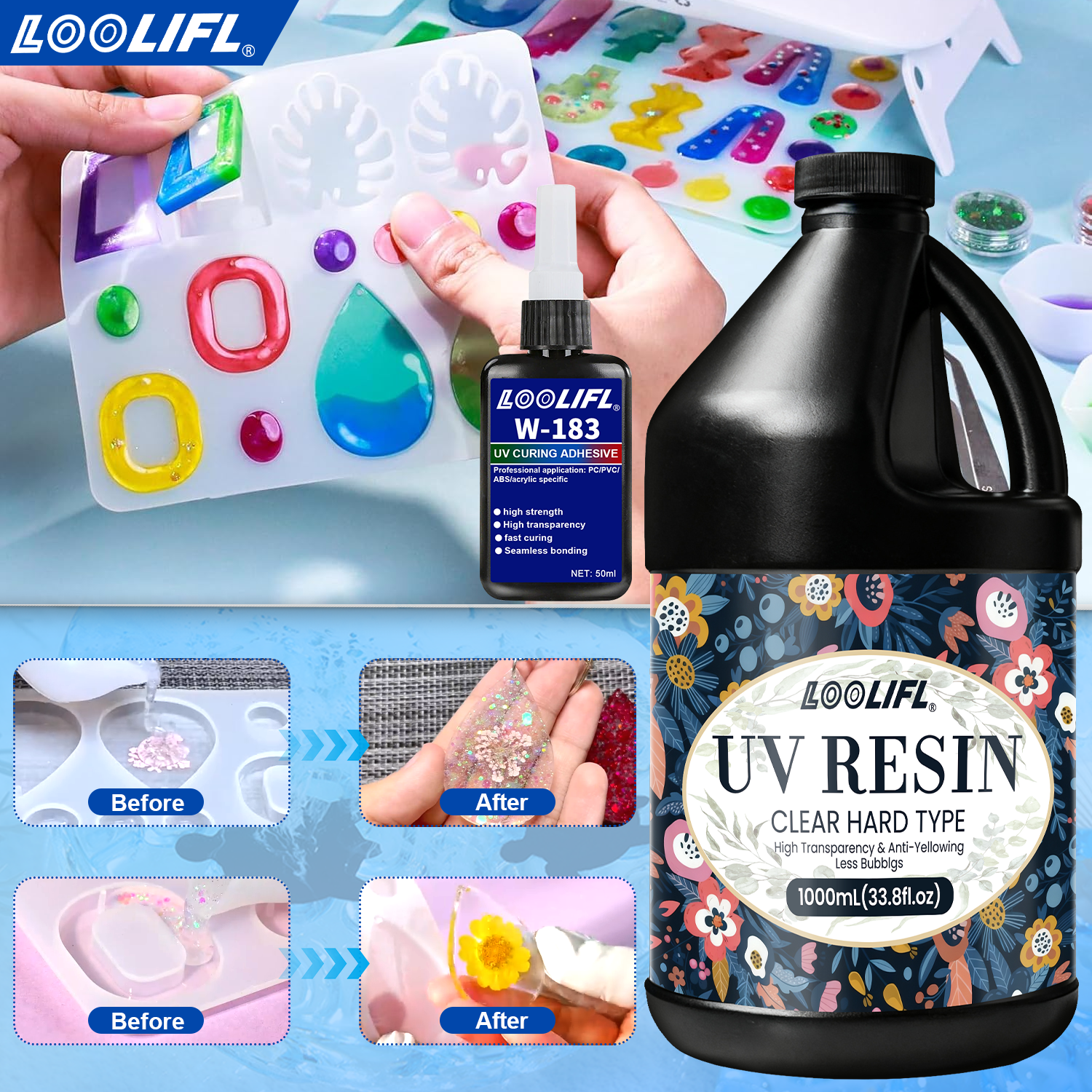 Hot Sell UV Hard Resin Adhesiv - Liquid Uv Glue Kit recension och pris
