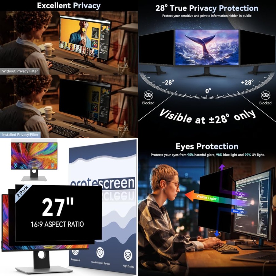 [2 Pack] Computer Privacy Scre - Privacy Filter 2Pack recension och pris