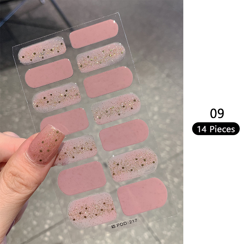 Baking-free Pink Nail Stickers - Full Cover Adhesive recension och pris