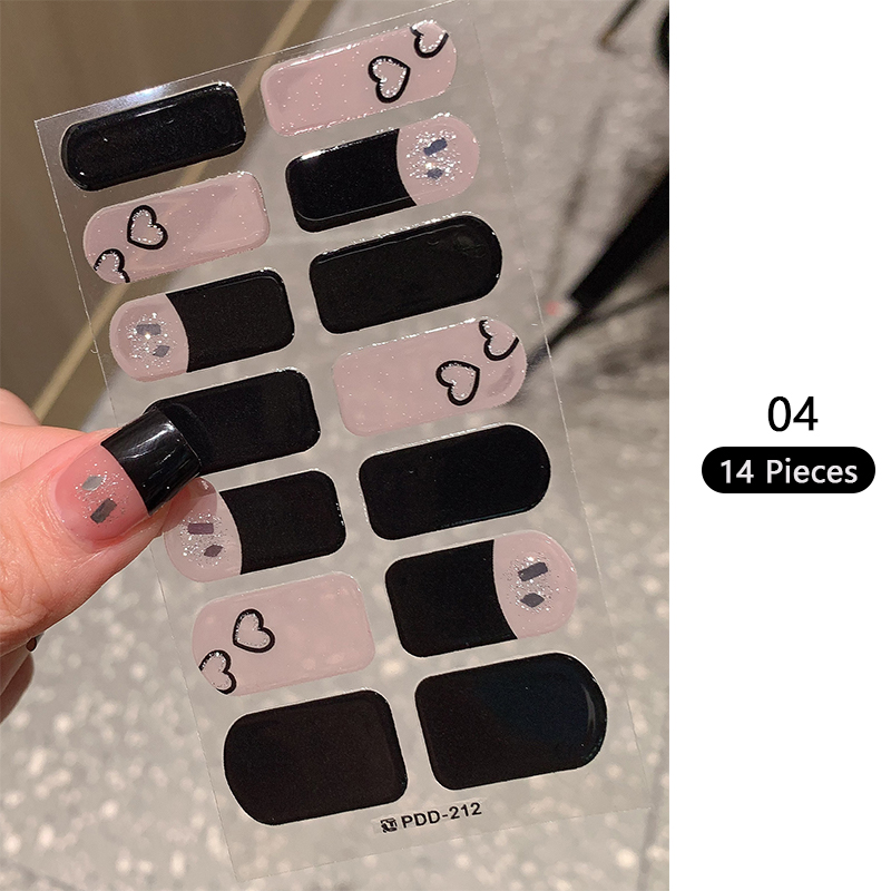 Baking-free Pink Nail Stickers - Full Cover Adhesive recension och pris