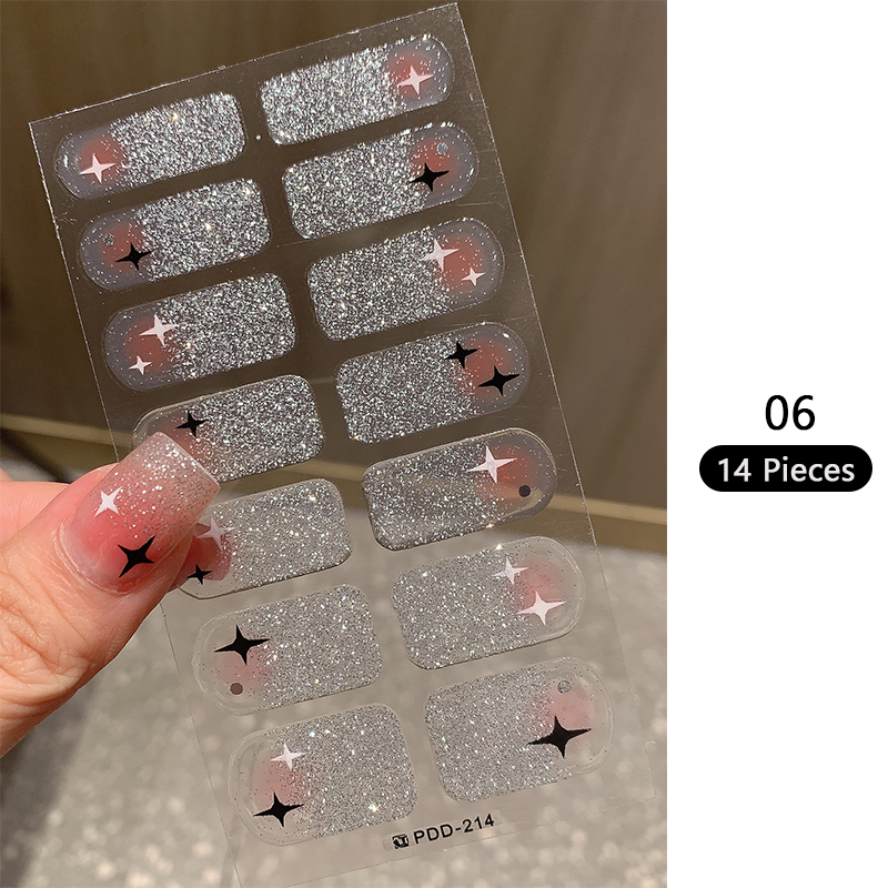 Baking-free Pink Nail Stickers - Full Cover Adhesive recension och pris