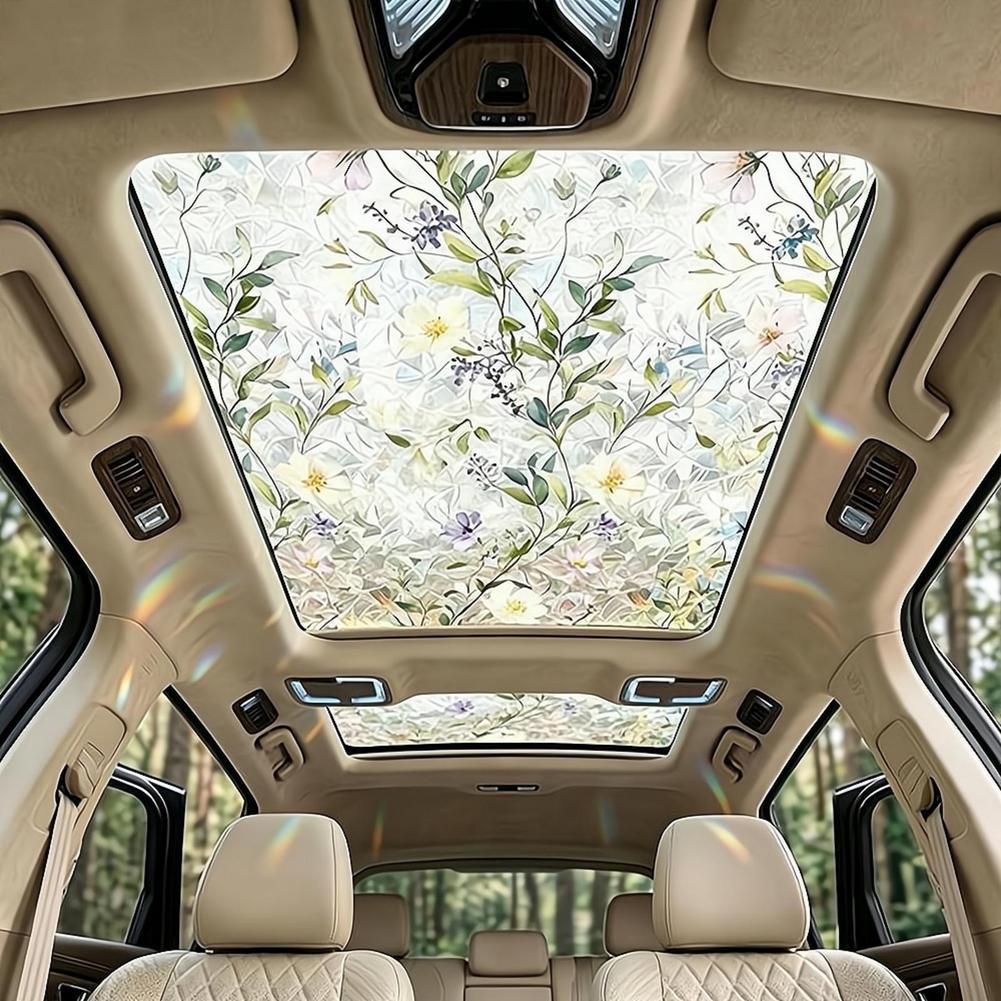 Floral Stained Glass Car Sunro - Privacy Screen Protector recension och pris