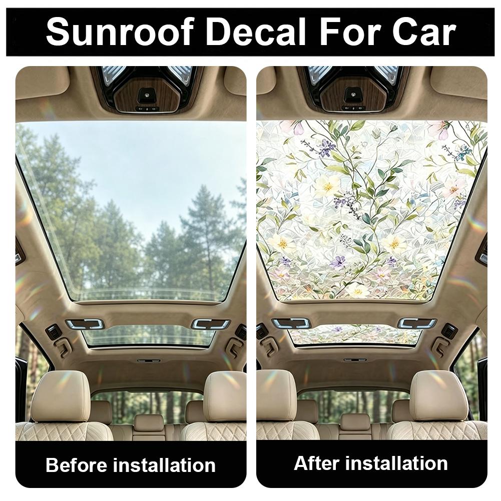 Floral Stained Glass Car Sunro - Privacy Screen Protector recension och pris