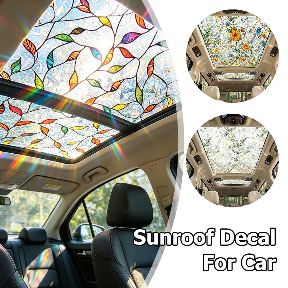 Floral Stained Glass Car Sunro - Privacy Screen Protector recension och pris