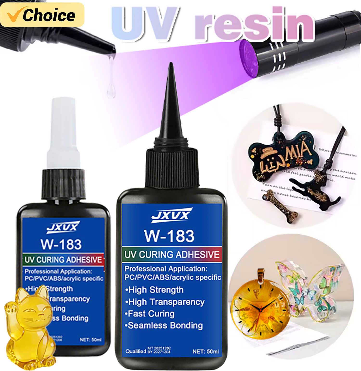 50ml Clear UV Resin Kit Hard T - Liquid Uv Glue Kit recension och pris